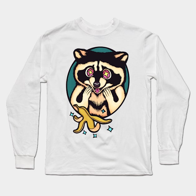 Trash Panda - Urban Legends (Raccoon) Long Sleeve T-Shirt by MonoMano